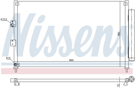 Chłodnica klimatyzacji NISSENS 940362 80110SNAA02