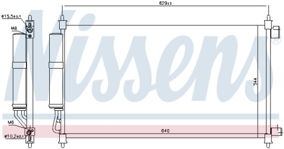 Chłodnica klimatyzacji NISSENS 940382 92100JX00A