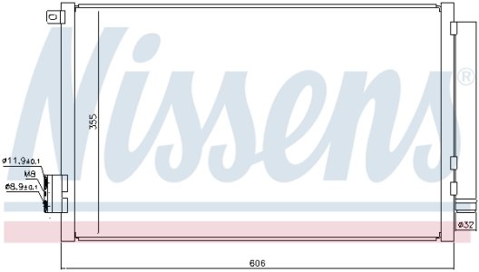 Chłodnica klimatyzacji NISSENS 940396 51887906