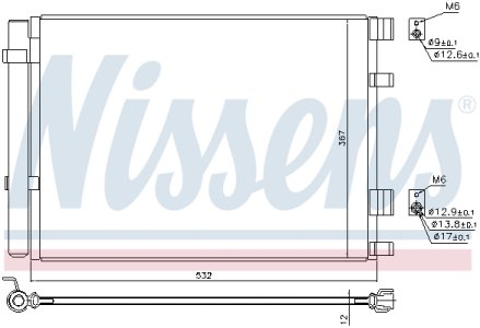Chłodnica klimatyzacji NISSENS 940425 976061R300
