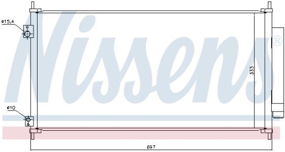 Chłodnica klimatyzacji NISSENS 940448 80110TM0T01