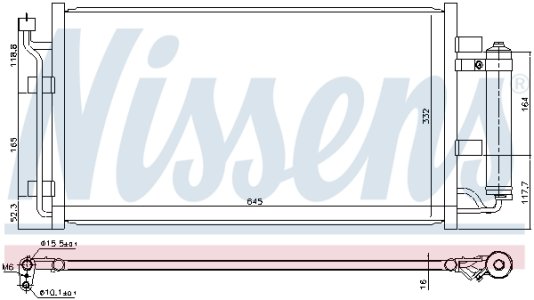 Chłodnica klimatyzacji NISSENS 940582 921003NA0A