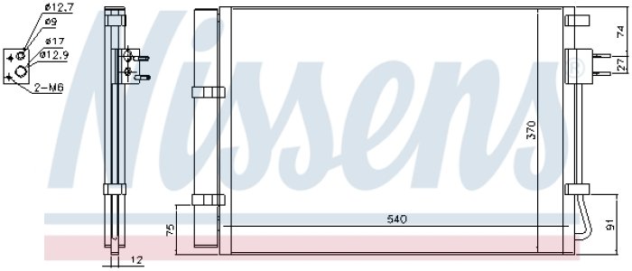 Chłodnica klimatyzacji NISSENS 940636 976060U000