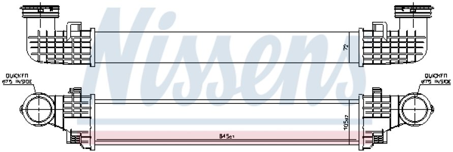 Intercooler NISSENS 96434 A2115002602