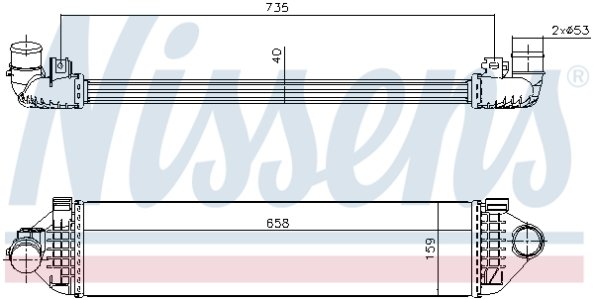 Intercooler NISSENS 96473 BV619L440BC