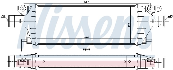 Intercooler NISSENS 96484 1362079J80
