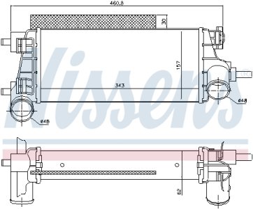 Intercooler NISSENS 96490 CV619L440VC