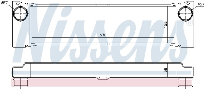Intercooler NISSENS 96531 6395010801