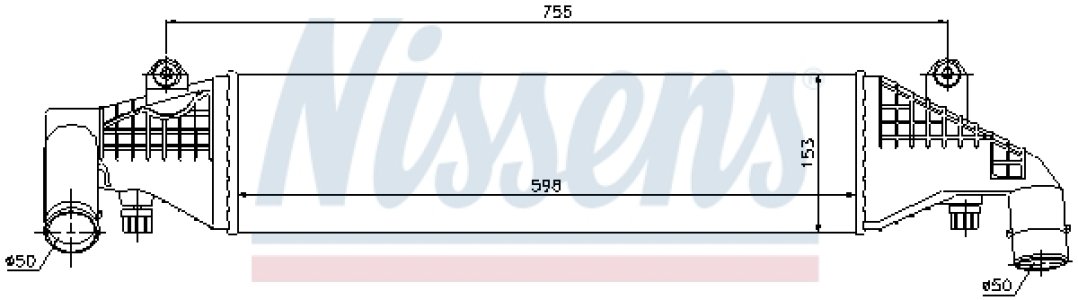 Intercooler NISSENS 96532 Y60113550A