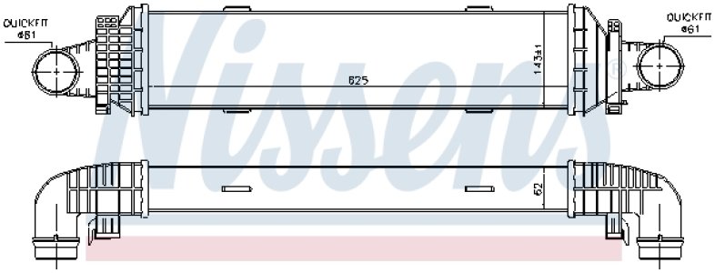 Intercooler NISSENS 96534 2045000200