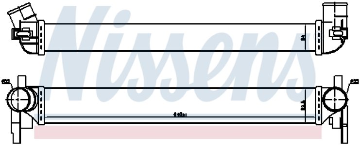 Intercooler NISSENS 96566 6R0145805