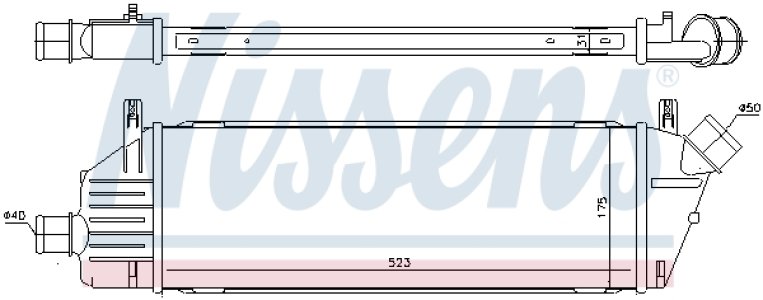 Intercooler NISSENS 96578 14461AY600
