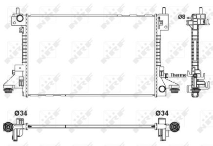 Chłodnica silnika NRF 53160 20842016