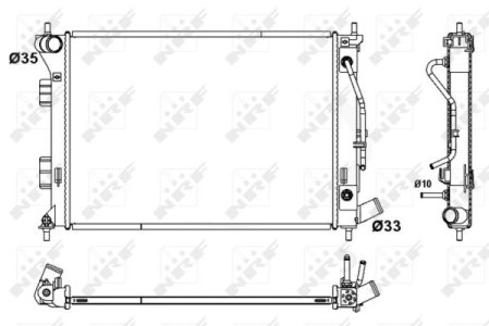Chłodnica silnika NRF 53172 253103X101