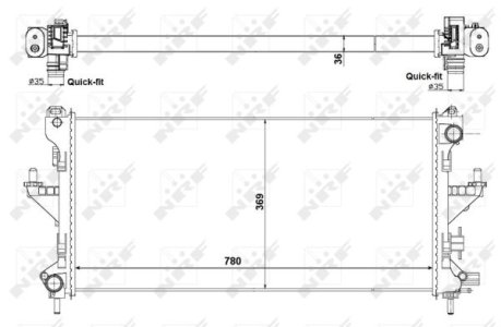 Chłodnica silnika NRF 53199 1330X6