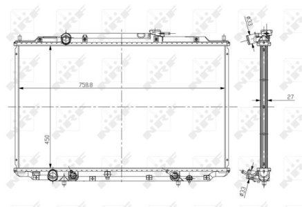 Chłodnica silnika NRF 56051 19010RGLA51