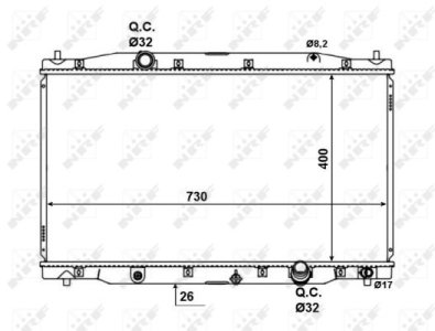 Chłodnica silnika NRF 58457 19010R06E01