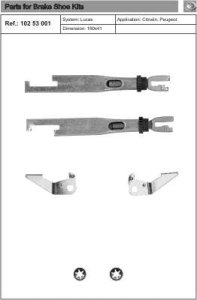 Rozpieraki szczęk hamulcowych QUICK BRAKE 10253001 11076 CITROEN XSARA 97-