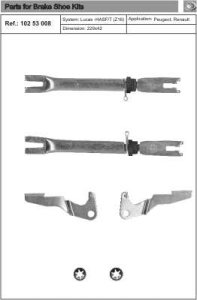 Rozpieraki do szczęk hamulcowych QUICK BRAKE 10253008 11399 RENAULT MEGANE 97