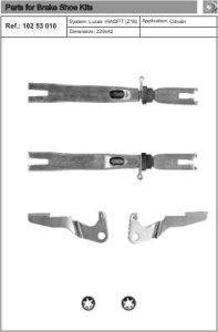 Rozpieraki do szczęk hamulcowych QUICK BRAKE 10253010 11358 CITROEN BERLINGO 96-