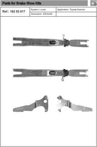 Rozpieraki szczęk hamulcowych QUICK BRAKE 10253017  TOYOTA AVENSIS 97-