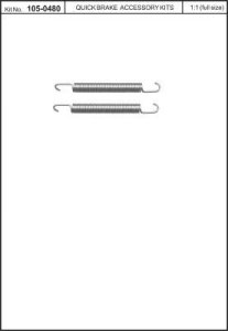 Sprężynki do szczęk hamulcowych QUICK BRAKE 105-0480 16007910