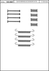 Sprężynki szczęk hamulcowych QUICK BRAKE 105-0667 16006670