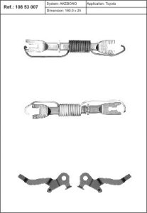 Rozpieraki szczęk hamulcowych QUICK BRAKE 10853007  TOYOTA IQ 09