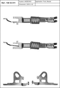 ROZPIERAKI DO SZCZĘK HAMULC. QUICK BRAKE 108 53 011 MAZDA 626 97-