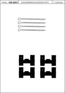 Zestaw montażowy klocków hamulcowych QUICK BRAKE 109-0951 1010951