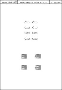 Zestaw montażowy klocków hamulcowych QUICK BRAKE 109-1055 60749882