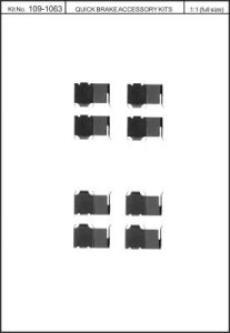 Zestaw do klocków hamulcowych QUICK BRAKE 109-1063 126106300