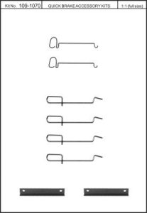 Zestaw klocków hamulcowych QUICK BRAKE 109-1070 7701070000 (zestaw montażowy )