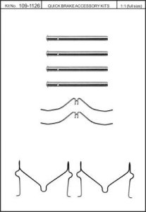 Zestaw do klocków hamulcowych QUICK BRAKE 109-1126 126112600