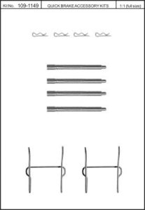 Zestaw do klocków hamulcowych QUICK BRAKE 109-1149 4211149