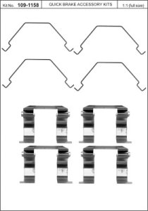 Zestaw mont. klocków hamulcowych QUICK BRAKE 109-1158 126115800