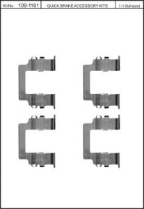 Zestaw montażowy klocków hamulcowych QUICK BRAKE 109-1161 MB011610
