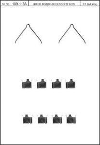 Zestaw montażowy klocków gg 626 323 tył QUICK BRAKE 109-1166 126116600