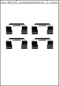 Zestaw montażowy klocków hamulcowych QUICK BRAKE 109-1174 4101174000
