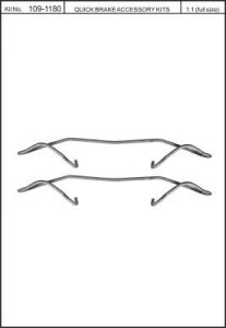 Zestaw montażowy klocków hamulcowych QUICK BRAKE 109-1180 61180000