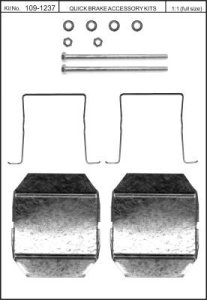 Zestaw klocków hamulcowych QUICK BRAKE 109-1237 95712370 (zestaw montażowy)