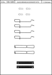Zestaw montażowy klocków hamulcowych QUICK BRAKE 109-1265 7701265000