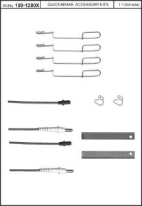 Zestaw montażowy klocków hamulcowych QUICK BRAKE 109-1280X 1280XQ
