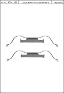 Zestaw klocków hamulcowych QUICK BRAKE 109-1288 608128800 (zestaw montażowy)