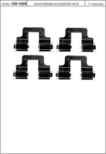 Zestaw do klocków hamulcowych QUICK BRAKE 109-1606 1K0615231