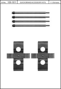 Zestaw montażowy klocków hamulcowych QUICK BRAKE 109-1611 41611000