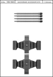 Zestaw montażowy klocków hamulcowych QUICK BRAKE 109-1643 41643000