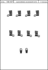 Zestaw montażowy klocków hamulcowych QUICK BRAKE 109-1671 2281671000
