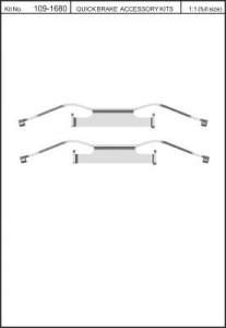 Zestaw do klocków hamulcowych QUICK BRAKE 109-1680 608168000