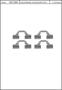 Zestaw montażowy klocków hamulcowych QUICK BRAKE 109-1684 1684Q